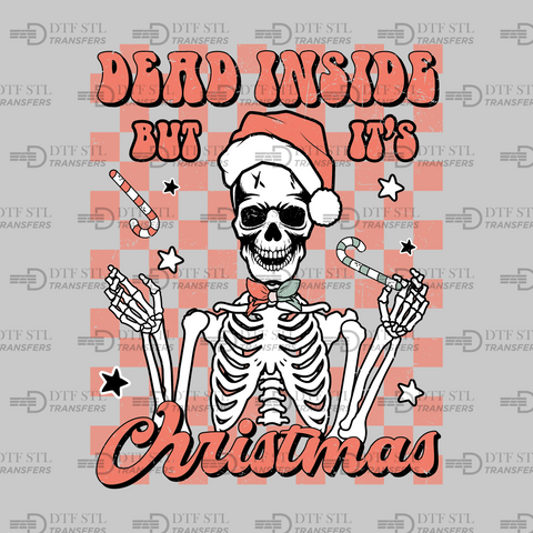 Christmas Skelton - (Ready to Press) - Christmas DTF & UVDTF Design