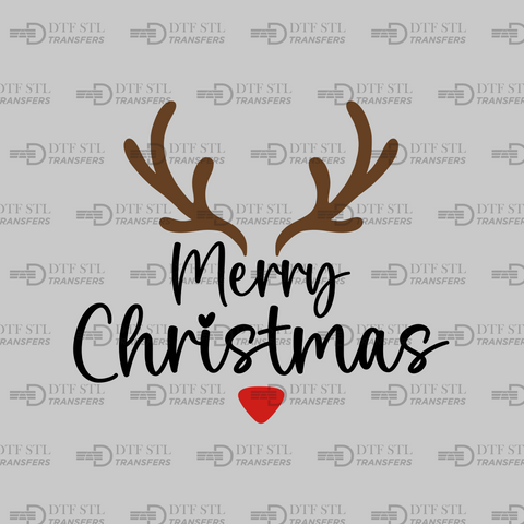 Cute-Antlers- (Ready to Press) - Christmas DTF & UVDTF Design