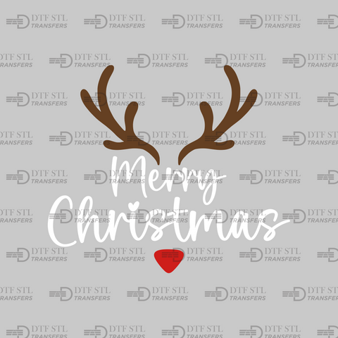 Cute-Antlers- (Ready to Press) - Christmas DTF & UVDTF Design