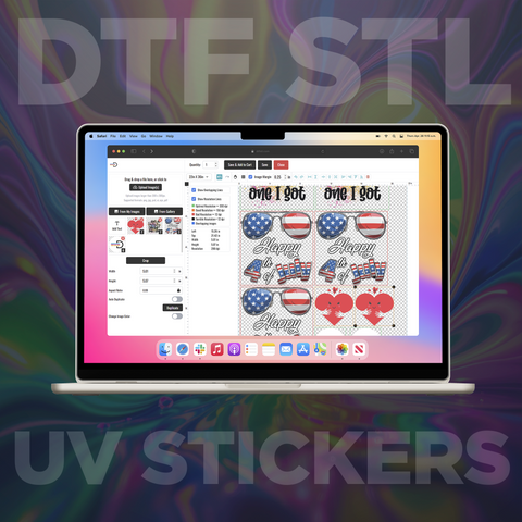 Build a UV DTF Stickers Gang Sheet