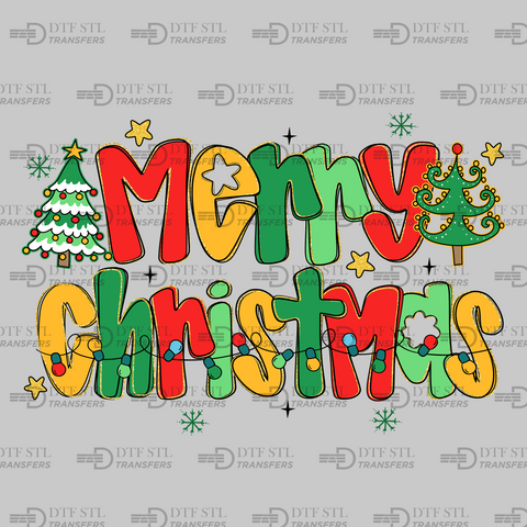 Fun-Merry Christmas - (Ready to Press) - Christmas DTF & UVDTF Design