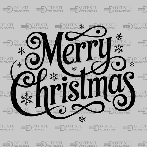 Merry Christmas - (Ready to Press) - Christmas DTF & UVDTF Design