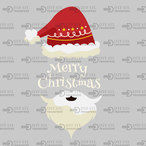 Merry Christmas - Santa - (Ready to Press) - Christmas DTF & UVDTF Design