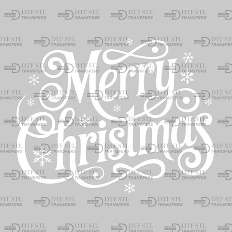Merry Christmas - (Ready to Press) - Christmas DTF & UVDTF Design