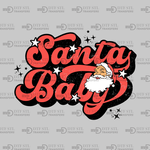 Santa Baby - (Ready to Press) - Christmas DTF & UVDTF Design