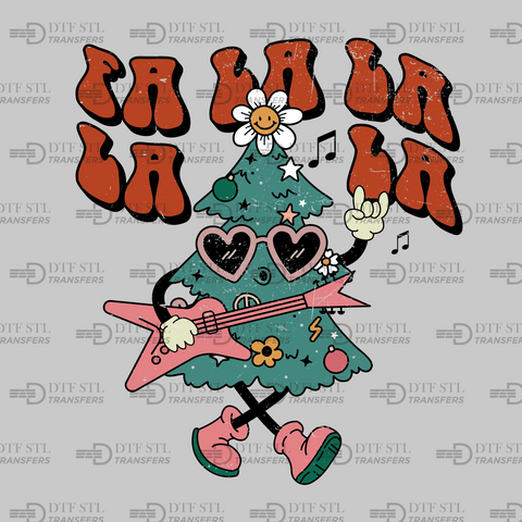 Singing Christmas Tree - (Ready to Press) - Christmas DTF & UVDTF Design